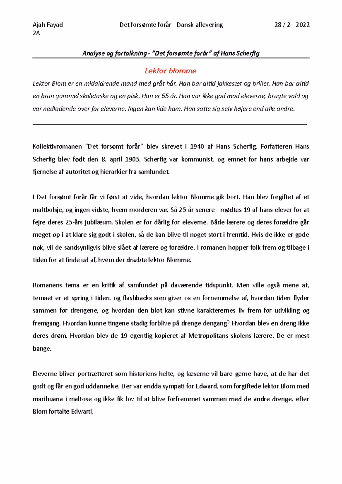 Hvad er den sorte hånd i Det forsømte forår?