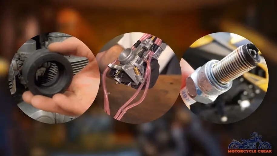 Why is my dirt bike sputtering at full throttle?