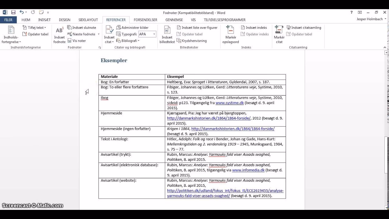 Hvordan refererer man til en bog?