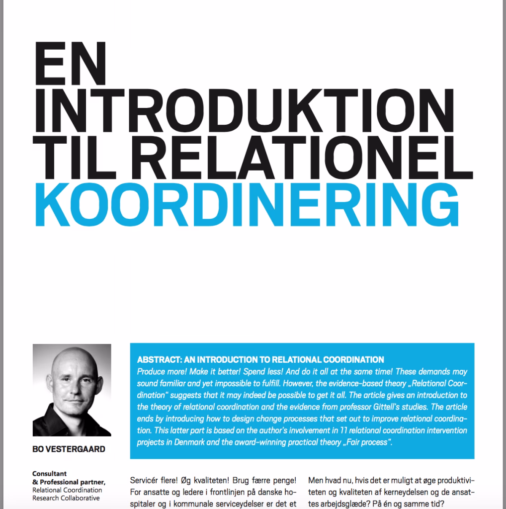 Hvem snakker om relationel koordinering?